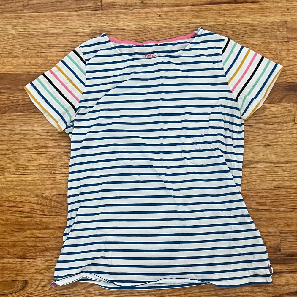 Boden Blue and White Striped women’s medium sz 10 Tee